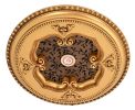 Gold and Brown Leaf Clover Round Ceiling Medallion 23.5