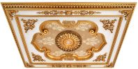 63in White and Gold Rectangular Ceiling Medallion