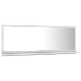 vidaXL Bathroom Mirror Concrete Gray 39.4"x4.1"x14.6" Engineered Wood