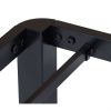 Twin size Modern Round Edge Black Metal Platform Bed Frame