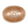 Pure Copper 19-inch Oval Bathroom Sink Unfinished