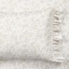 King Size Tan White Floral Ruffle Polyester 6 Piece Sheet Set