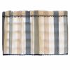 Blue Stripe Cafe Kitchen Curtains Half Window Curtain Decorative Door Curtain, 51x24 inch