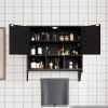 Medicine Cabinets, Space Saving Wall Cabinet with 2 Doors and Adjustable Towel Rack Shelves, Storage Cabinet for Toilet, Bathroom, Living Room, Kitche