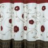 1 Piece Luxurious Farmhouse Unique Floral Emboridered Cloth Fabric Bathroom Shower Curtain 72"x72"