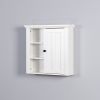 Modern Bathroom Wooden Wall Cabinet with Mirrored Doors - Space-Saving Storage Solution