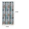Sea Life Print Shower Curtain with Button holes, Blue and Brown