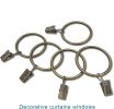 10 Pack Curtain Rings with Clips, Curtain Clip Rings Hooks, Drape Sliding Eyelet Rings