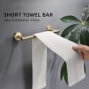 Wall Mounted Towel Rail, 4 Pieces Bathroom Accessories Set, Stainless Steel Toilet Roll Holder and Hooks