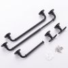 5 Pieces Bathroom Hardware Accessories Set Towel Bar Towel Holder Robe Hook Toilet Paper Holder Stainless Steel