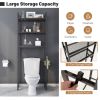 Over-The-Toilet Storage Shelf Space Saving Metal Bathroom Organizer Hooks