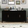 U-Style Storage Cabinet Sideboard Wooden Cabinet with Metal Handles for Hallway, Entryway, Living Room