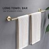 Wall Mounted Towel Rail, 4 Pieces Bathroom Accessories Set, Stainless Steel Toilet Roll Holder and Hooks